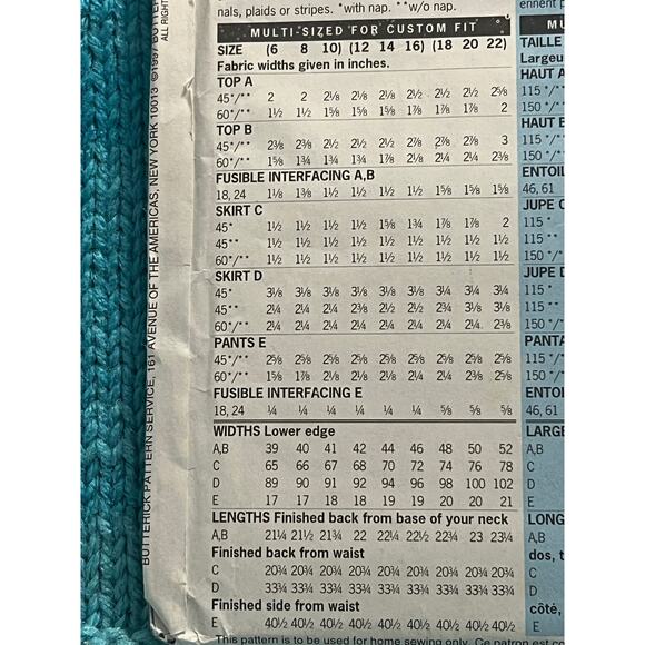 Butterick Sewing pattern 4819 suit top skirt blazer pant size 12 14 16 - Picture 6 of 10